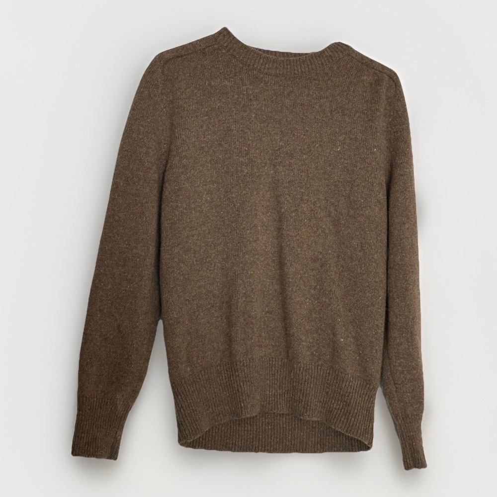 VTG Career Club Men's Shetland Wool Knit Sweater Brown XL 70s‎ Golf Prep